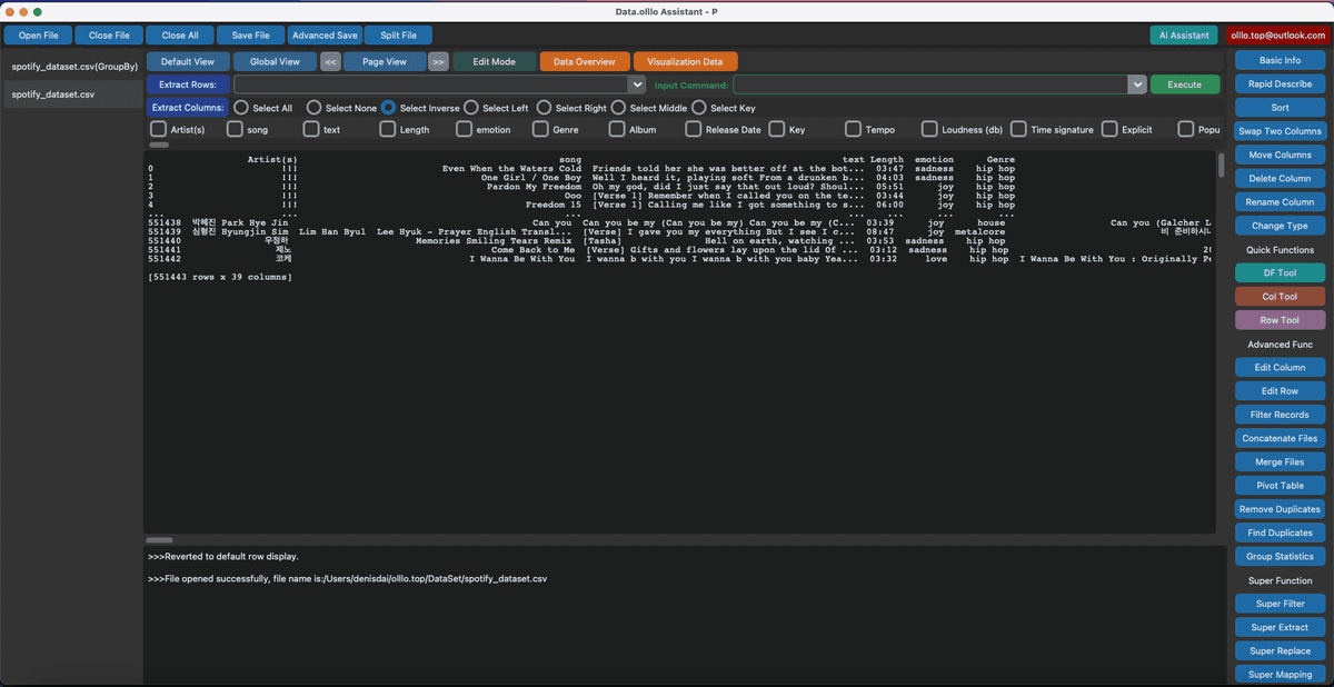 Open Large CSV Files Offline