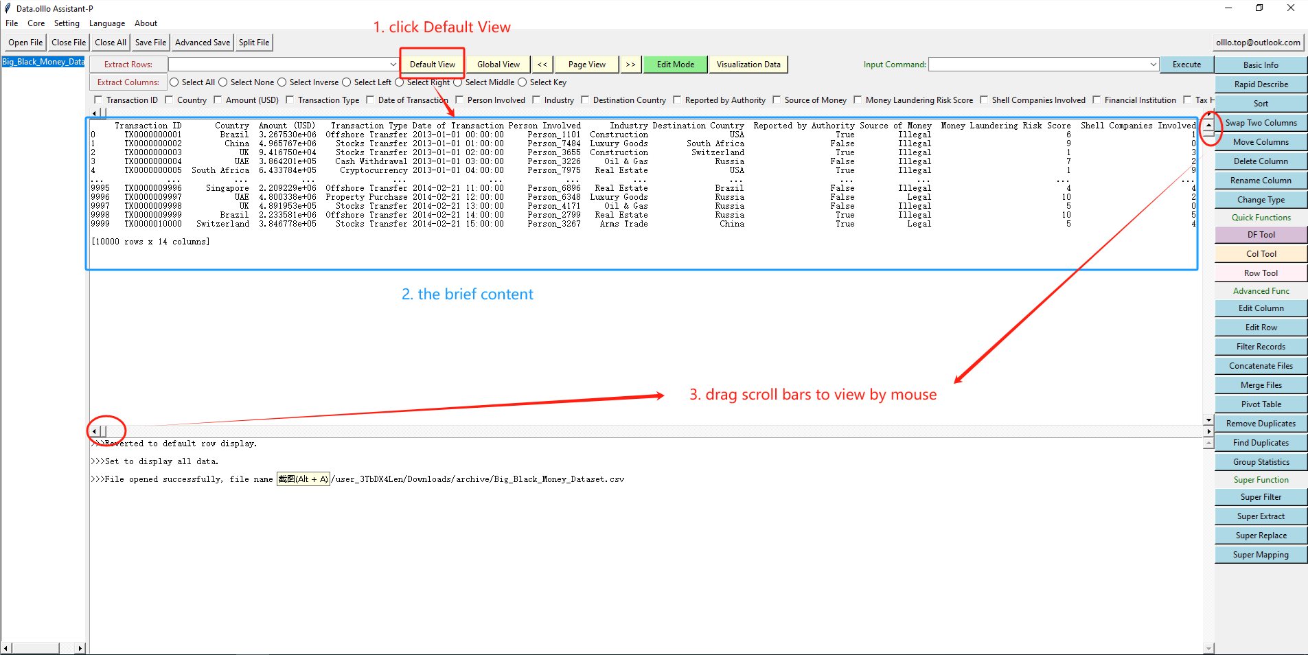 How to View Brief Content of Your Data with Data.olllo